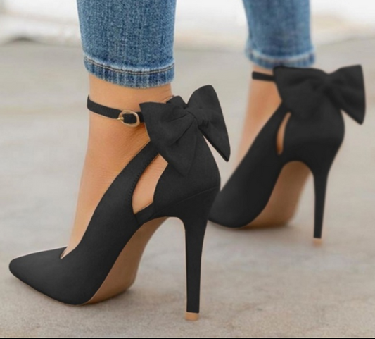 Chic Bow-Back Heels