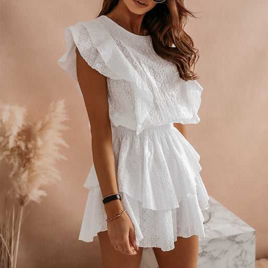 Whimsy Wave Short Casual Dress