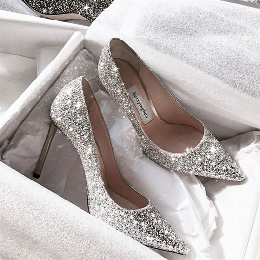 Shimmering Crystal Heels