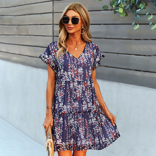 Breezy Whisper Casual Floral Dress